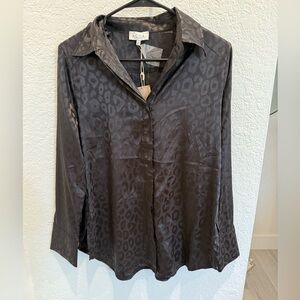 Vici Black Leopard Pattern Blouse